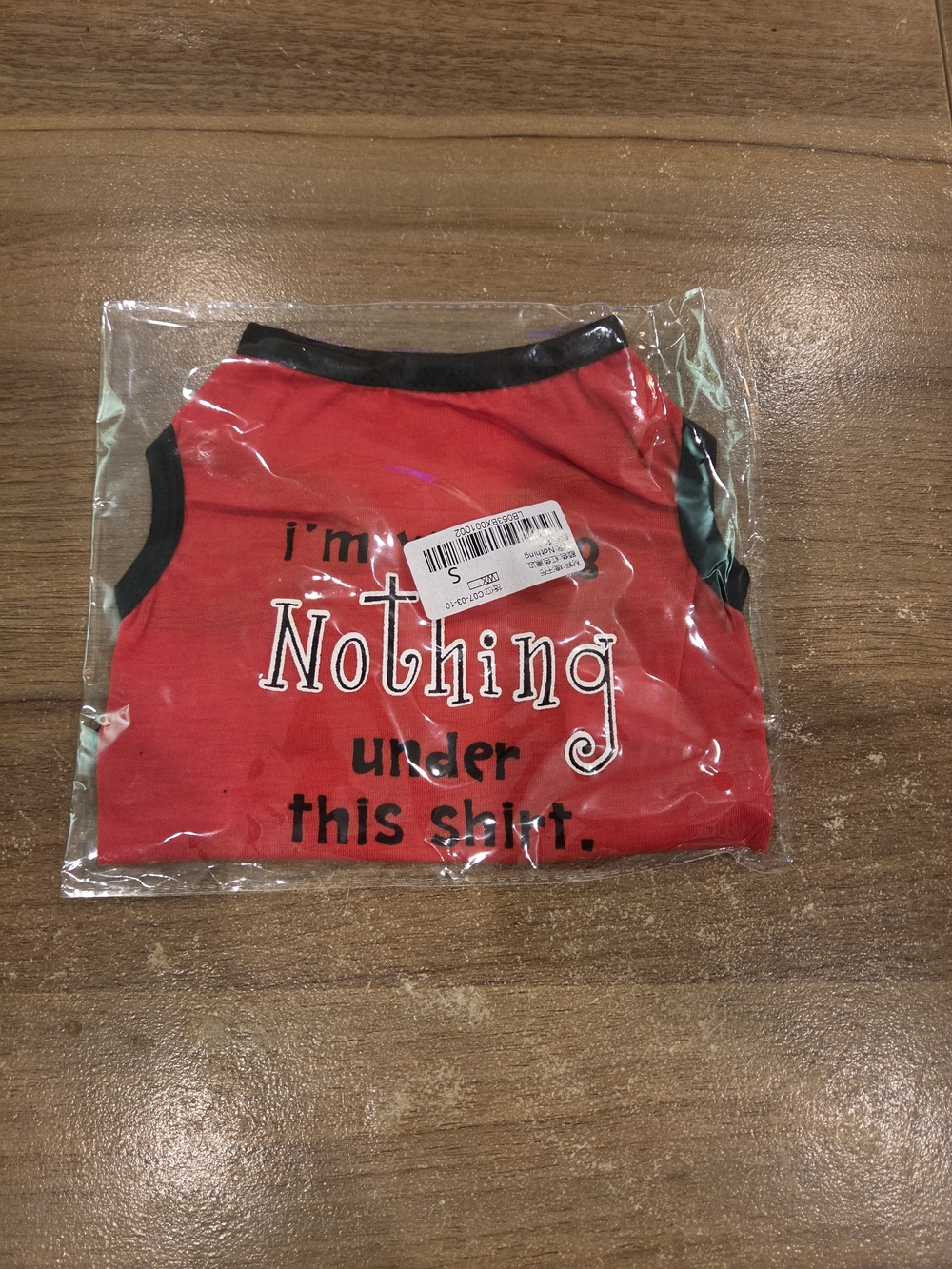 Red Dog Tank Top - 'Nothing Under This Shirt'